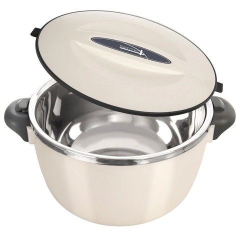 Grupa Orion Sp. z o.o. Termomisa Obiadowa TERMO Stalowa 2 L ORION Kremowy z Praktycznymi Uchwytami