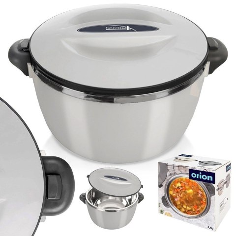 Grupa Orion Sp. z o.o. Termomisa Obiadowa TERMO Stalowa 3,5 L ORION Duża do Transportu Posiłków