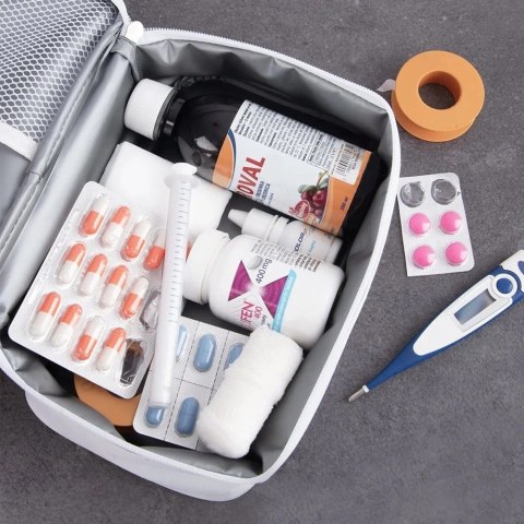 Grupa Orion Sp. z o.o. Torba na Leki Termiczna TERMO ORION Biała Podróż Wewnętrzne Kieszenie