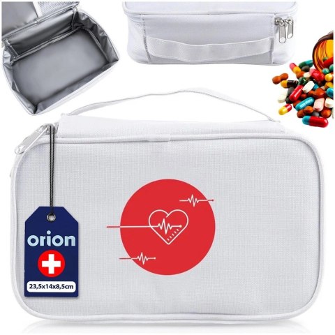 Grupa Orion Sp. z o.o. Torba na Leki Termiczna TERMO ORION Biała Podróż Wewnętrzne Kieszenie