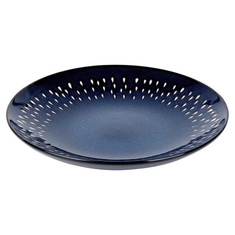 Grupa Orion Sp. z o.o. Talerz Deserowy Ceramiczny Granatowy 22 cm SIAKI COLLECTION Gres Łezka