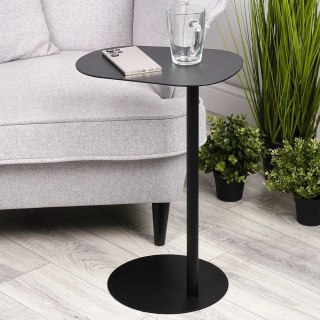 AM/63 Stolik Kawowy Metalowy Czarny Boczny Minimalistyczny 35 x 25 x 53 cm T4Y