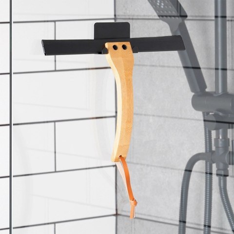 Grupa Orion Sp. z o.o. Ściągaczka do Szyb VILDE Bambusowy Uchwyt Montaż bez Wiercenia