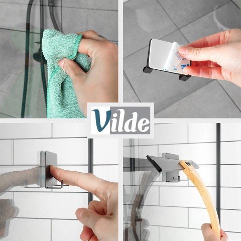 Grupa Orion Sp. z o.o. Ściągaczka do Szyb VILDE Bambusowy Uchwyt Montaż bez Wiercenia