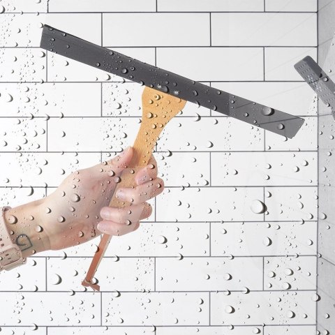 Grupa Orion Sp. z o.o. Ściągaczka do Szyb VILDE Bambusowy Uchwyt Montaż bez Wiercenia