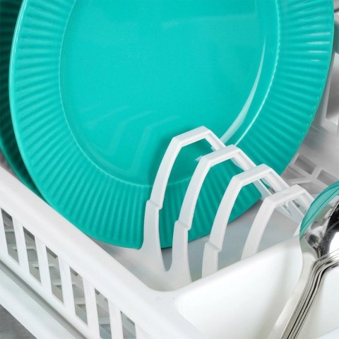 Grupa Orion Sp. z o.o. Suszarka na Naczynia Biała Ociekacz z Pojemnikiem na Sztućce VILDE