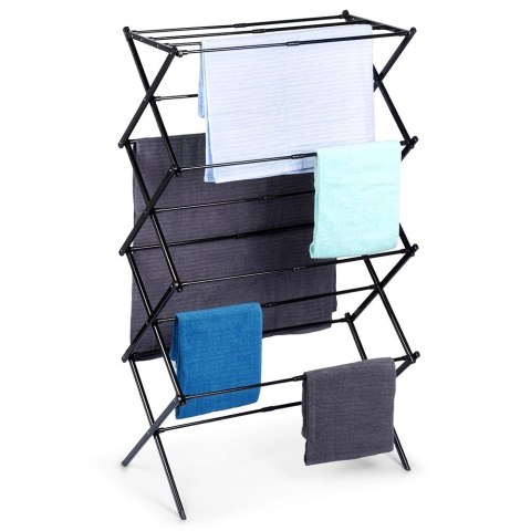 Grupa Orion Sp. z o.o. Suszarka na Pranie Pionowa Rozsuwana Metal Czarny 14 Prętów 139 cm VILDE