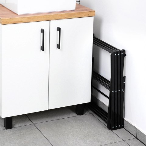 Grupa Orion Sp. z o.o. Suszarka na Pranie Pionowa Rozsuwana Metal Czarny 14 Prętów 139 cm VILDE