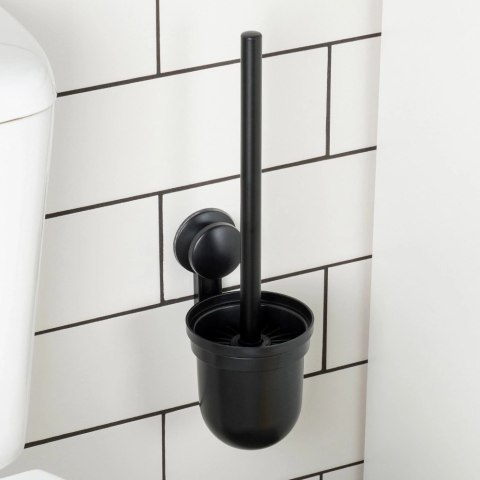 Grupa Orion Sp. z o.o. Szczotka Silikonowa do WC Wisząca Czarna z Ociekaczem na Ścianę VILDE