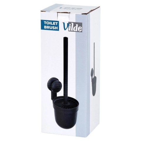 Grupa Orion Sp. z o.o. Szczotka Silikonowa do WC Wisząca Czarna z Ociekaczem na Ścianę VILDE