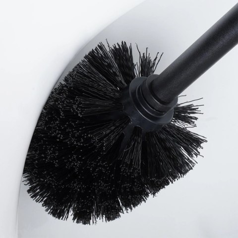 Grupa Orion Sp. z o.o. Szczotka do Toalety Ze Stojakiem Metalowa Czarna Ozdobny Pojemnik VILDE