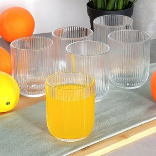 Grupa Orion Sp. z o.o. Szklanki Zestaw 6 szt. 250 ml VILDE Ryflowane Szkło do Zmywarki 7,5 x 7,5cm