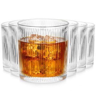 Grupa Orion Sp. z o.o. Szklanki Zestaw 6 szt. 310 ml VILDE Ryflowane Szkło do Zmywarki 8,5 x 8,5cm