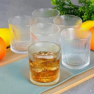 Grupa Orion Sp. z o.o. Szklanki Zestaw 6 szt. 310 ml VILDE Ryflowane Szkło do Zmywarki 8,5 x 8,5cm