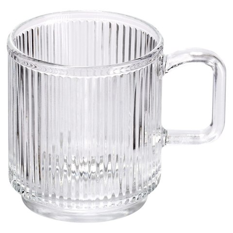 Grupa Orion Sp. z o.o. Szklanki Zestaw 6 szt. 350 ml VILDE z Uchwytem Ryflowane do Zmywarki