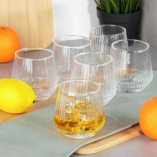 Grupa Orion Sp. z o.o. Szklanki Zestaw 6 szt. 350 ml VILDE Ryflowane Szkło do Whisky Zmywarka