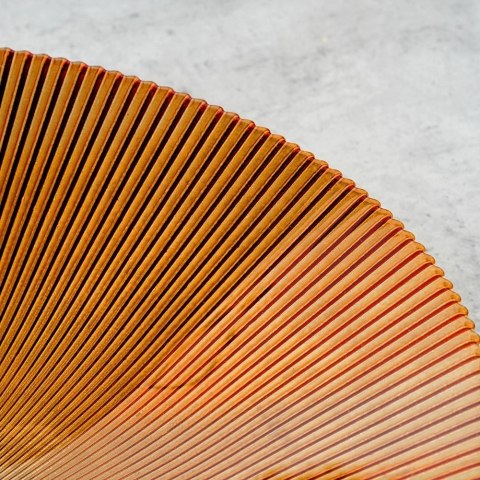 Grupa Orion Sp. z o.o. Talerz Obiadowy Płytki Szkło Bursztynowe 28 cm VILDE Wzór Promienie