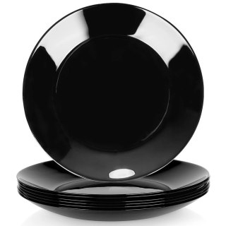 Grupa Orion Sp. z o.o. Talerze Deserowe Szklane Czarne 6 szt. VILDE 18 cm Kwadratowe