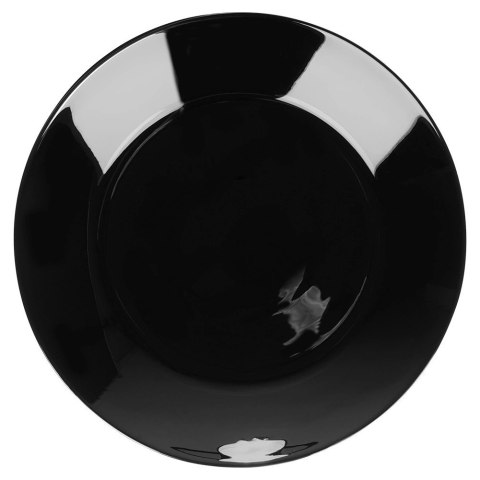 Grupa Orion Sp. z o.o. Talerze Obiadowe Płytkie Szkło Czarne 6 szt. VILDE 25,5 cm Opalowe