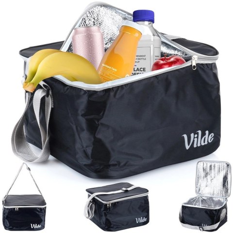 Grupa Orion Sp. z o.o. Torba Termiczna Czarna 18 L VILDE Plażowa Poliestrowa Regulowany Pasek
