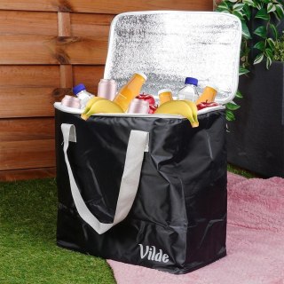 Grupa Orion Sp. z o.o. Torba Termiczna Plażowa Czarna 30 L VILDE Poliestrowa Duża na Zakupy