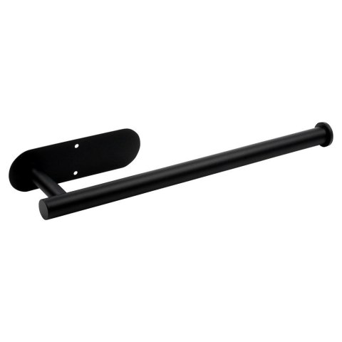 Grupa Orion Sp. z o.o. Wieszak na Ręcznik Papierowy VILDE Czarny Stal Nierdzewna 33,5 cm