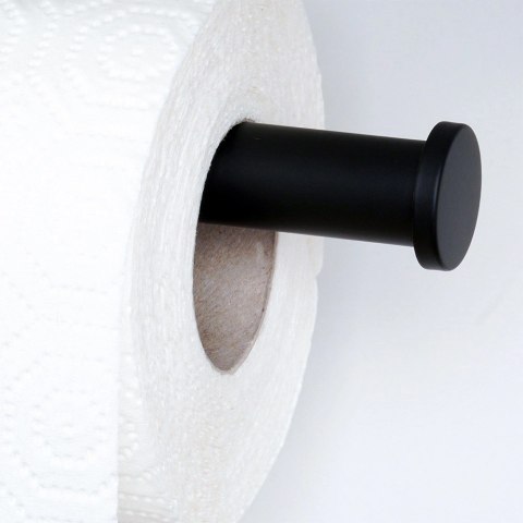 Grupa Orion Sp. z o.o. Wieszak na Ręcznik Papierowy VILDE Czarny Stal Nierdzewna 33,5 cm