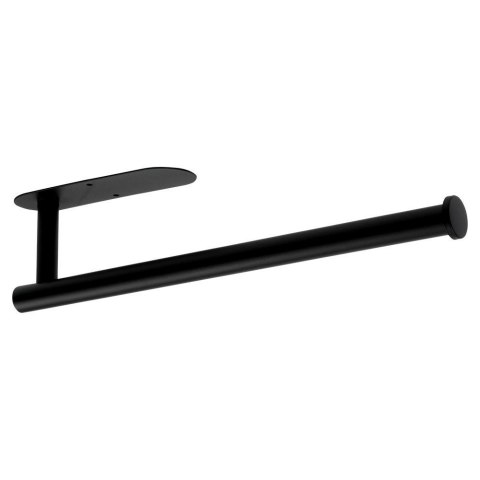 Grupa Orion Sp. z o.o. Wieszak na Ręcznik Papierowy VILDE Czarny Stal Nierdzewna 33,5 cm