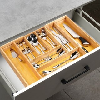 Grupa Orion Sp. z o.o. Wkład na Sztućce do Szuflady VILDE Bambus Rozsuwany 35,5-54,5 cm