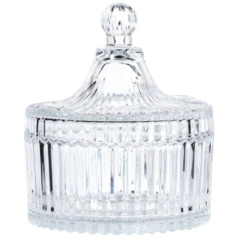 EDCO Eindhoven BV Cukierniczka Szklana ALPINA 250 ml Kryształowe Zdobienia z Pokrywką