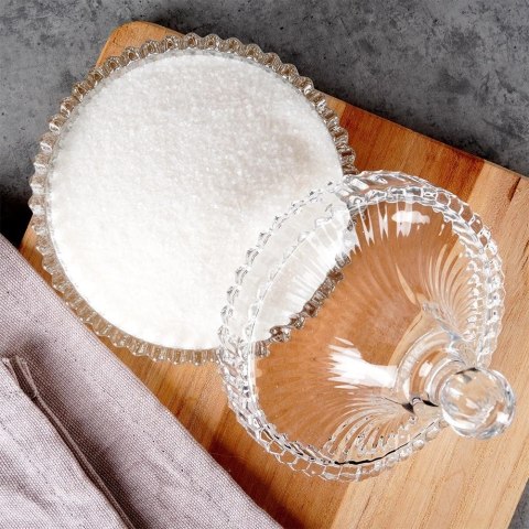 EDCO Eindhoven BV Cukierniczka Szklana ALPINA 250 ml Kryształowe Zdobienia z Pokrywką