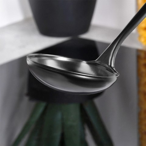 Grupa Orion Sp. z o.o. Chochla Stalowa EXCELLENT HOUSEWARE 60 ml 30 cm Czarna z Haczykiem