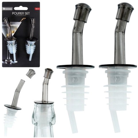 Grupa Orion Sp. z o.o. Dozowniki do Butelek EXCELLENT HOUSEWARE 2 szt. Przezroczyste z Zatyczkami