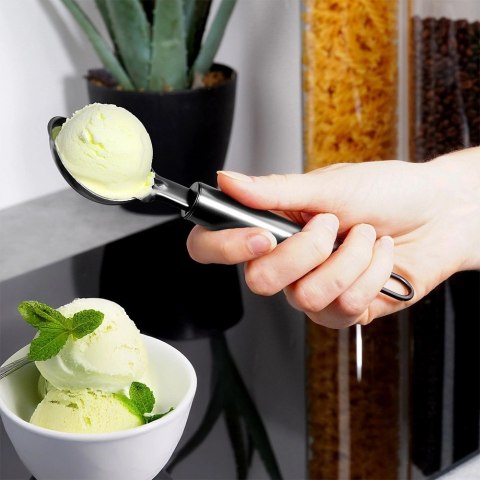 Grupa Orion Sp. z o.o. Gałkownica do Lodów EXCELLENT Stal Nierdzewna Czarna 19 cm do Zmywarki