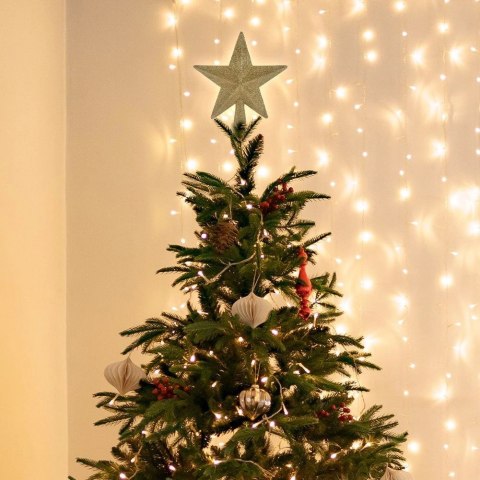 Grupa Orion Sp. z o.o. Czubek na Choinkę HOME STYLING Gwiazda 19 cm Nietłukący Złoty Brokat