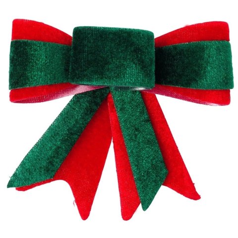 Grupa Orion Sp. z o.o. Kokarda Świąteczna HSD Welurowa 3 szt. 10,5 x 11 cm Mix Kolorów