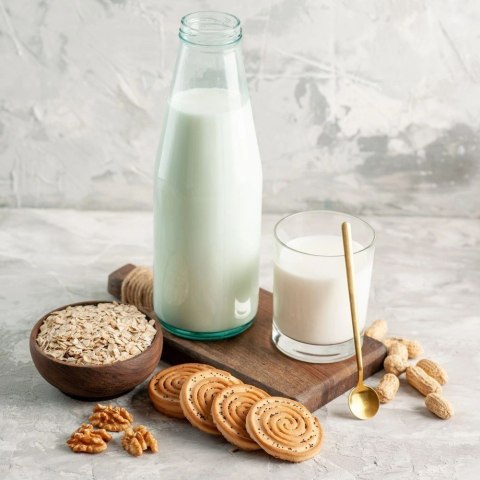 Grupa Orion Sp. z o.o. Butelka na Mleko ORION Szklana 1 L z Zakrętką do Napojów Soku