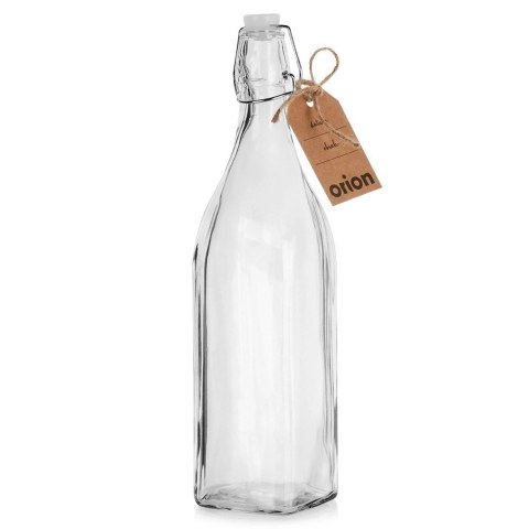 Grupa Orion Sp. z o.o. Butelka z Klipsem Szklana ORION 1 L Kwadratowa Szczelna Retro