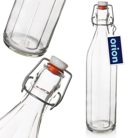 Grupa Orion Sp. z o.o. Butelka z Klipsem Szklana ORION 1 L Szczelna Retro Przezroczysta
