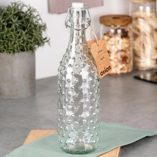 Grupa Orion Sp. z o.o. Butelka z Klipsem Szklana ORION 1 L Żłobiona Szczelna Retro