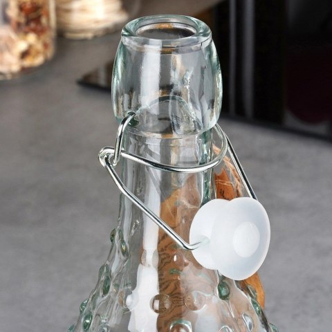 Grupa Orion Sp. z o.o. Butelka z Klipsem Szklana ORION 1 L Żłobiona Szczelna Retro