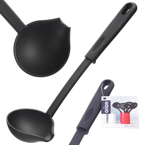 Grupa Orion Sp. z o.o. Chochla Kuchenna ORION BLACKLINE 60 ml 29 cm Czarna z Wylewką do Zupy