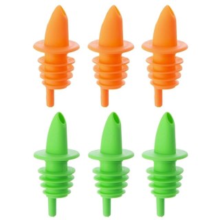 Grupa Orion Sp. z o.o. Nalewaki do Butelek ORION 6 szt. Elastyczne Zielone i Pomarańczowe