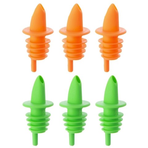 Grupa Orion Sp. z o.o. Nalewaki do Butelek ORION 6 szt. Elastyczne Zielone i Pomarańczowe