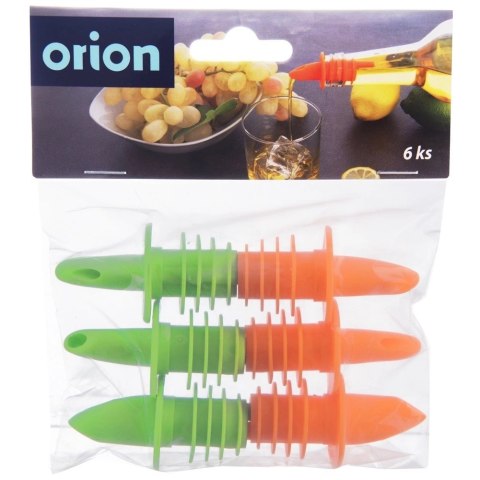 Grupa Orion Sp. z o.o. Nalewaki do Butelek ORION 6 szt. Elastyczne Zielone i Pomarańczowe