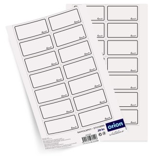 Grupa Orion Sp. z o.o. Etykiety Samoprzylepne na Słoiki ORION WHITELINE 28 szt. Białe Prostokątne