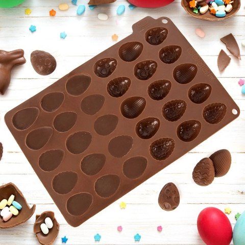 Grupa Orion Sp. z o.o. Forma do Pralin ORION SILLINIE Jajka Silikonowa Wielkanoc na 30 Wypieków