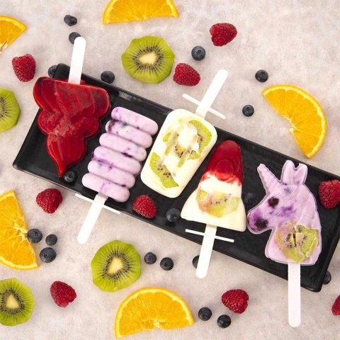 Grupa Orion Sp. z o.o. Forma do Lodów ORION Rakieta Silikonowa z Pokrywką Patyczek do Zmywarki