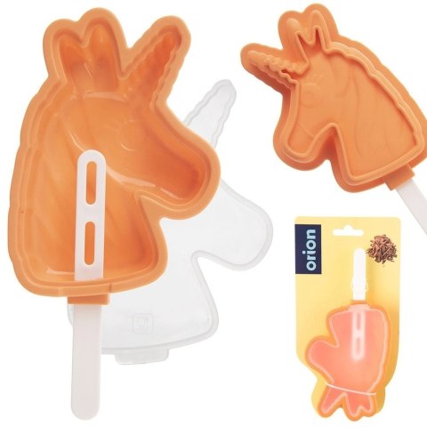 Grupa Orion Sp. z o.o. Forma do Lodów ORION Jednorożec Silikonowa z Pokrywką Patyczek do Zmywarki
