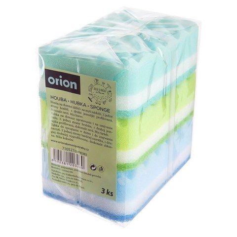 Grupa Orion Sp. z o.o. Gąbka Kuchenna ORION 3 szt. Wielokolorowa Chłonna Dwustronna